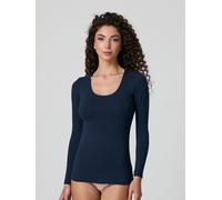 Maglia Donna Manica Lunga con Scollo Lollo in Cotone Elasticizzato JADEA 4056