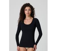 JADEA Maglia Donna Intima Manica Lunga Colori Nero Blu e Grigio in Cotone 4056 Nero, L
