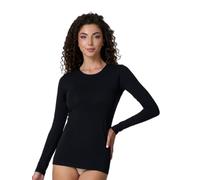 JADEA - Camiciola Manica Lunga Donna 4055, Nero, S