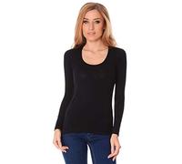 Jadea. Maglia Donna Manica Lunga Scollo lollo Art. 4056 (XL, Nero)