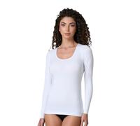 Maglia Donna Manica Lunga con Scollo Lollo in Cotone Elasticizzato JADEA 4056