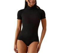 JADEA Maglia Donna Mezza Manica Collo Alto in Cashmere - Calda, Morbida e Perfetta Come Sottogiacca, Nero, S