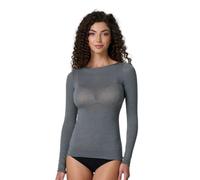 JADEA Maglia Donna in Modal e Cashmere Scollo a Barca, Comoda e Avvolgente, Grigio, M