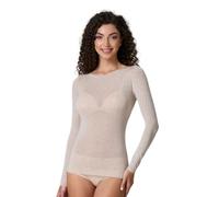 Jadea Maglia donna 4064 – Modal e Cashmere, scollo a barca, manica lunga – Natural M