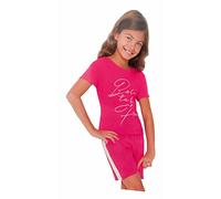 JADEA Pigiama Bambina e Ragazza - Pigiama Ragazza Cotone Lungo - Pigiama Ragazza Cotone Estivo Manica Corta (2007 Fucsia, 8 Anni)