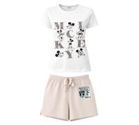 JADEA Pigiama Corto Donna Cotone 3301 (Panna, XL)