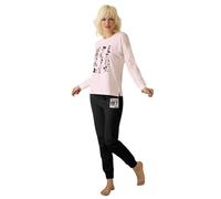 JADEA Pigiama Donna Cotone Pantalone Lungo Maglia Manica Lunga 3299 (IT, Testo, S, Regular, Regular, Standard, Rosa)
