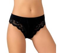 JADEA - Set 3 Slip Donna in Cotone Modal con Pizzo Frontale e Laterale - Vita Smerlata - Intimo Morbido e Confortevole - Nero, 5°