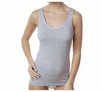 Jadea Set1 o 3 Pezzi Canottiera Art:4182 in Cotone Elasticizzato Spalla Larga Girocollo Modello Comodo Traspirante Donna Made in Italy Grigio S