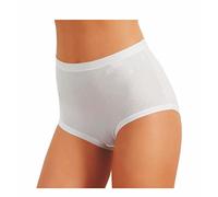 JADEA -Slip CULOTTA Vita Alta Donna in Cotone Modal Art. 787 - Confezione da 6 Pezzi - Disponibile nei Colori Bianco e Nero (6 Pezzi Bianco, 4)