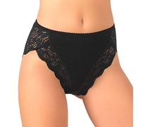 JADEA Slip Donna 6 Pezzi Cotone BIELASTICO Art. 530 (Nero, 3)