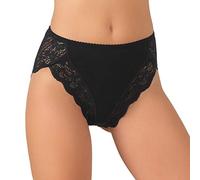 3 slip JADEA sgambato cotone elasticizzato con pizzo Tg 4 colore NERO art.530