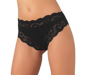 JADEA Slip Donna Art. 742 6 Pezzi in Cotone Modal (Nero, 4)