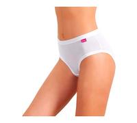 JADEA 786-6 Pezzi - Slip Midi Donna in Cotone Modal: Comfort Estremo e Design Elegante con Rifiniture di qualità, Bianco, L