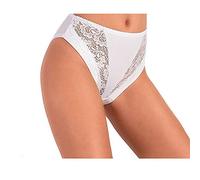JADEA -SLIP VITA ALTA DONNA in cotone modal art. 788 BIANCO e NERO - CONFEZIONE DA 6 PEZZI - CON INSERTI IN PIZZO