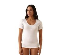 JADEA T-Shirt Donna Mezza Manica 9005 in Puro Cotone con Elegante Profilo in Raso - Maglia Classica e Raffinata, Nero, 4