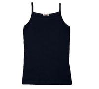 JADEA Top Canotta Bimba in Cotone Elasticizzato - Modello 282 con Bretelle Sottili e Design Traspirante, Canottiera Morbida e Comoda per Bambina, Perfetta per Le Giornate Estive(Blu, 5/6 Anni)