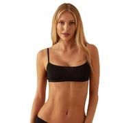 JADEA Top Donna Cotone Modal - Reggiseno Sportivo Senza Ferretto Non Imbottito - Bralette Morbida per Sport e Casual,Nero M