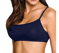 JADEA Top Donna Cotone Modal - Reggiseno Sportivo Senza Ferretto Non Imbottito - Bralette Morbida per Sport e Casual,Blu L