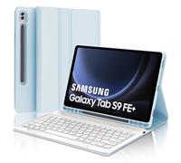 JADEMALL Custodia Tastiera per Samsung Tab S9 FE+/S9 FE Plus 12.4" 2023, Italiana QWERTY Tastiera Bluetooth con Portapenne per Samsung Tab S9 FE+ 12.4" SM-X610/616B, Cielo blu