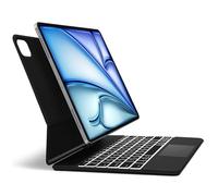 JADEMALL Magic Keyboard per iPad Air 11" M3/M2 2025/2024, Air 5th/ 4th Generazione 10.9" - Custodia Tastiera con Trackpad Retroilluminata Bluetooth, Italiano QWERTY, Grigio