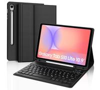 JADEMALL Per Samsung Galaxy Tab S10 Lite, custodia con tastiera, compatibile con S10 Lite SM-X400/X406B & S10 FE X520/X526B & S9 FE X510/X516B & S9 X710/X716B, tastiera Bluetooth QWERTZ, nero