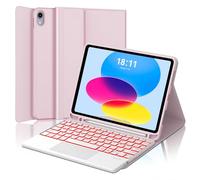 JADEMALL Tastiera con Touchpad per iPad A16 11 Generazione 11" 2025/10 Generazione 10.9", Italiano QWERTY Tastiera Retroilluminata Bluetooth Staccabile con Touchpad per iPad 10/11 Generazione, Rose