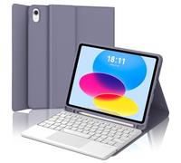 JADEMALL Tastiera con Trackpad per iPad 10 Generazione 10.9"/11 Generazione A16 2025 11", Italiano QWERTY Tastiera Bluetooth Magnetica Staccabile con Touchpad per iPad 10/11 Generazione, Viola