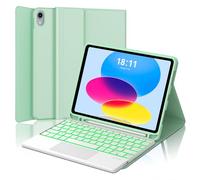 JADEMALL Tastiera con Trackpad per iPad 11 Generazione A16 2025/10 Generazione 10.9", Italiano QWERTY Tastiera Retroilluminata Bluetooth con Touchpad per iPad 10/11 Generazione, Verde chiaro