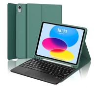 JADEMALL Tastiera con Trackpad per iPad A16 11 Generazione 2025/10 Generazione 10.9" 2022, Italiano QWERTY Tastiera Bluetooth con Touchpad per iPad 10/11 Generazione, Verde scuro