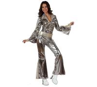 JADEO - Costume Argento Pantalone A Zampa Xl