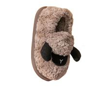 JadeRich Pantofole da donna in pile con rivestimento del tallone, calde e ricce, in pile a forma di pecora, per l'inverno, Caff, 36.5/37.5 EU