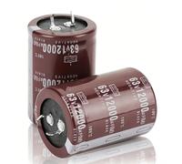 Jadeshay Condensatori, 2 Pezzi 12000uF 63V Condensatore Elettrolitico Audio 35 * 50mm Componente Elettronico Assortimento Condensatori Elettrolitici per Amplificatore