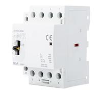 Jadeshay Contattore AC, Contattore 220V Trifase Contattore AC Domestico Contattore Automatico Manuale 4 fili Contattore su guida DIN 4P 4NO 400V (63A)