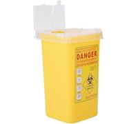 Jadeshay Contenitore per Rifiuti,1 Litro Contenitore per Rifiuti Taglienti Sharp Smaltimento Contenitore Aghi Tatuaggio Giallo Contenitore per Rifiuti in Plastica Medica per Tatuaggi
