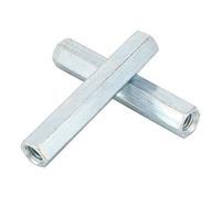 Jadeshay Dadi di Accoppiamento Esagonali Lunghi, 2 Pezzi Dado Prolunga M10 x 60 per Barre Filettate, Distanziali di Fissaggio