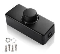 Jadeshay Dimmer per LED, Interruttore Dimmer 220V-240V Interruttore Dimmerabile Rotativo Regolatore Continuo Nessun Rumore con 4 Pezzi Vitis di Montaggio per 3-100W Lampade LED e Alogene Regolabili