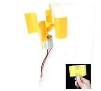 Jadeshay Generatore di energia eolica - Mini generatore di turbine eoliche Kit generatore eolico verticale Modello didattico fai da te, Giallo