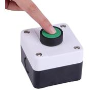 Jadeshay Interruttore da Esterno,12-400V 10A Interruttore a Pulsante Verde Resistente alle Intemperie Pulsante di Controllo del Rilascio del Cancello di Controllo a Un per Apertura del Portone