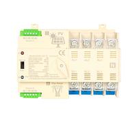 Jadeshay Interruttore di Trasferimento, ATS Fotovoltaico 4P 63A 220V Commutatore Selezionato su Guida DIN Sistema Fotovoltaico Alimentazione all'alimentazione Cittadina