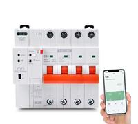 Jadeshay Interruttore Magnetotermico 63A WiFi Salvavita con Riarmo Automatico WiFi Controllo Remoto Tramite APP Tuya sul Cellulare con Timer Protezione Sovratensione Sottotensione e Sovraccarico