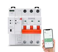 Jadeshay Interruttore Magnetotermico WiFi,3P 63A Salvavita con Riarmo Automatico WiFi Controllo Remoto Tramite APP Tuya sul Cellulare con Timer Protezione Sovratensione Sottotensione e Sovraccarico