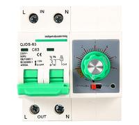 Jadeshay Interruttore Orario,AC230V 63A Relè Temporizzatore 0-6 Ore Regolabile Timer Meccanico Automatico,Montaggio su Guida DIN