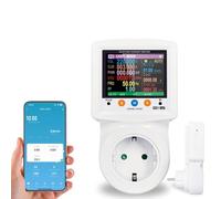 Jadeshay Misuratore Consumo Elettrico,Tuya WiFi Intelligente Presa di Alimentazione Spina di EU Contatore di Energia Wattmetro Monitor di Utilizzo del Elettricità 8 Modalità 230V per Casa Intelligente
