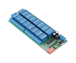 Jadeshay Modulo Relè,12V 16 Canali Modulo Relay RS485 con Accoppiatore Ottico Trigger a Basso Livello Compatibile con Arduino