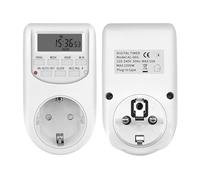 Jadeshay Presa Temporizzata,Timer Presa Digitale 16 Set di Plug-in Programmabili 10A 2300W Timer Presa Conto Alla Rovescia per Controllo della Temporizzazione Degli Elettrodomestici