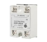 Jadeshay Relè a Stato Solido,SSR 25A Modulo Relè a Stato Solido Monofase Relè a Semiconduttore DC Controllato AC per Processo di Automazione Industriale,Ingresso DC3-32V Uscita AC24-480V