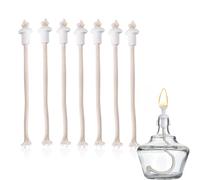 Jadeshay Stoppini con supporto in ceramica,7 Pezzi Alcol Lampada Wick Olio Lanterna Calore Resistente Cherosene Wick per Porta Ceramica Torcia Bottiglia di Vino Olio Candela Lampada