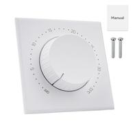Jadeshay Termostato Meccanico per Ambiente Termostato Ambiente Regolabile 16A 95-240VAC 0-35℃ con LED a Manopola per Riscaldamento a Pavimento Elettrico Installazione a Incasso