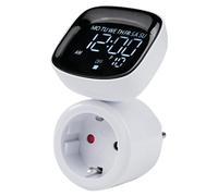 Jadeshay Timer Presa Elettrica,Presa Temporizzata 10 Gruppi ON/OFF Programmi Presa Timer Elettronico Digitale 16A 3680W LED Ruotabile 360° per Elettrodomestici,Commutazione Modalità 12 Ore e 24 Ore